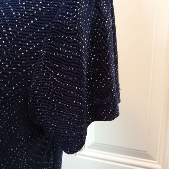 (3/$20) Marian & Maral navy blue short sleeve glitter dress - Picture 6 of 13